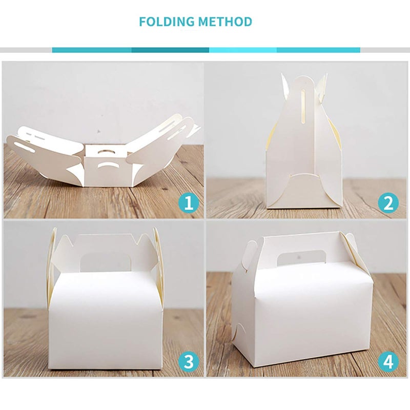 AKLVBL NICEWAY 30 Pack White Gable Gift Boxes Kraft Gift Box Candy Treat Boxes, Small Goodie Gift Boxes Treat Boxes for Wedding, Birthday Party, Baby Shower 4.5x3.2x3.3 inches - Image 4